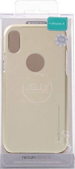 Mercury iJelly Back Cover Silicone Gold (iPhone X / Xs)