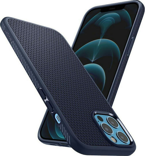 Spigen Liquid Air Silicone Back Cover Navy Blue (iPhone 12 / 12 Pro)