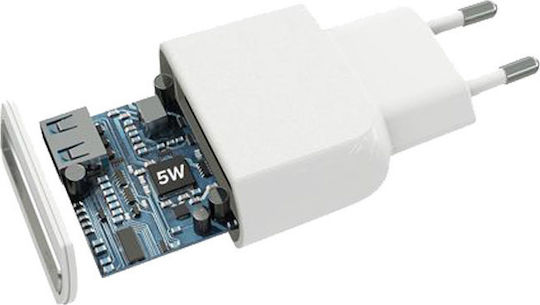 Cellular Line Charger with USB-A Port and Cable Lightning 5W Whites (ACHUSBMFIIPH5W)