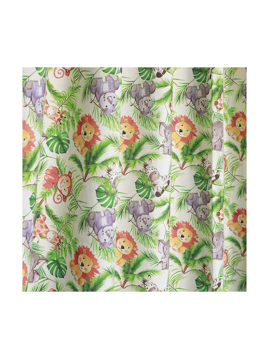 Decocraft Kids Rod Pocket Curtain Jungle Multicolour 145x240cm