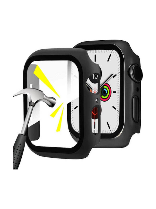 Full Frame Plastikhülle mit Glas in Schwarz Farbe für Apple Watch 44mm Full Frame Plastikhülle mit Glas in Schwarz Farbe für Apple Watch 44mm