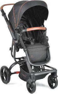 Cangaroo Ellada Verstellbar 3 in 1 Baby Kinderwagen Geeignet für Neugeborene Schwarz 15kg