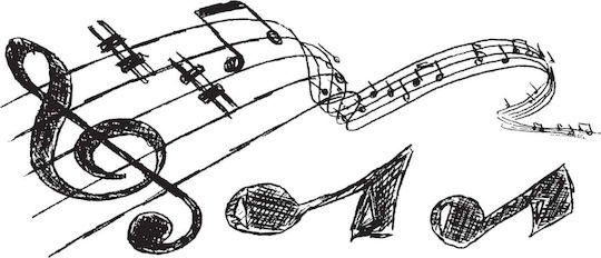 Декоративно Стикер Стена Music 1бр 45x35бр Ango