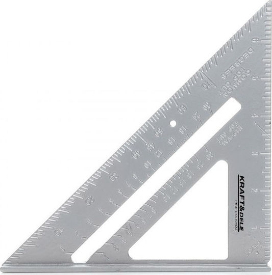 Kraft & Dele Winkelmesser Zimmerleute Aluminium mit Rabbet Länge 17,78cm