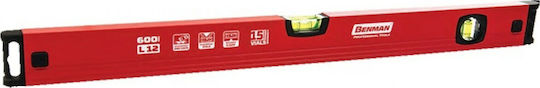 Benman L12 70965 Spirit Level Aluminum 120cm with 3 Eyes