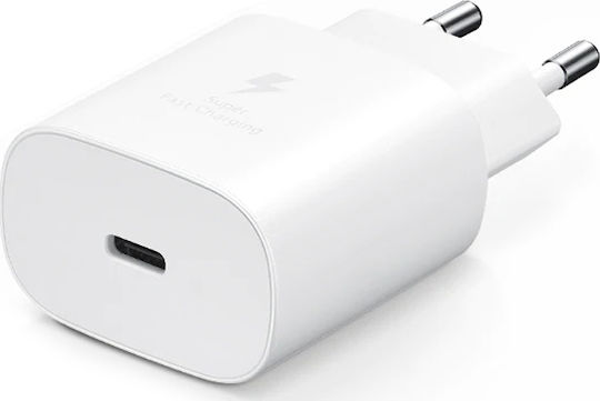 Samsung Charger Without Cable with USB-C Port 25W Power Delivery Whites (EP-TA800E Bulk)