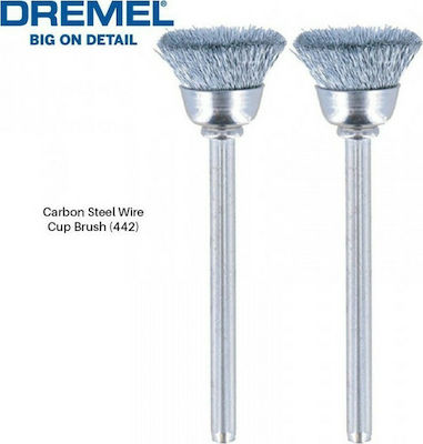 Dremel 442 Perie de sârmă pentru găurire 13mm din oțel carbon Set de 2buc