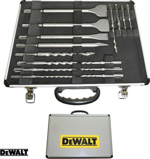 Dewalt Set Pointed Chisel & Chisel Bits & Drill with SDS Plus Socket 15pcs