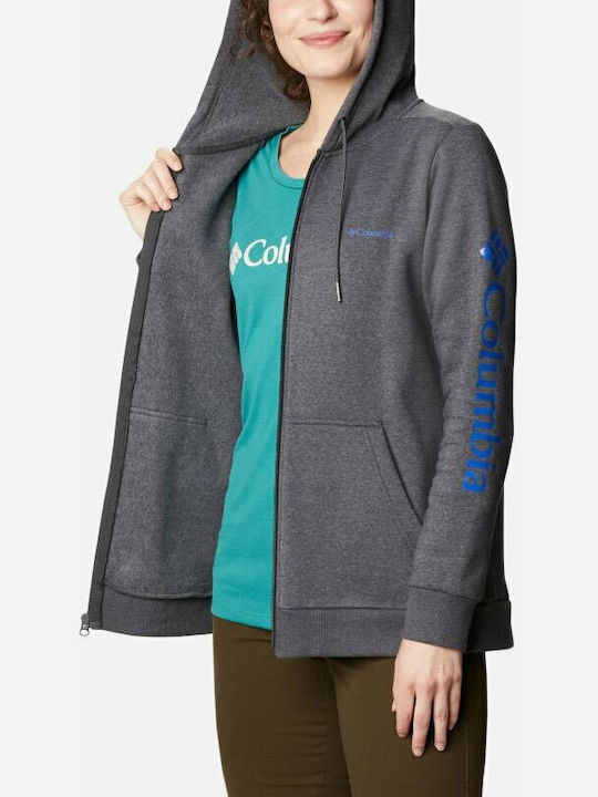 Women's Sweatshirt Jacket Hooded Gray