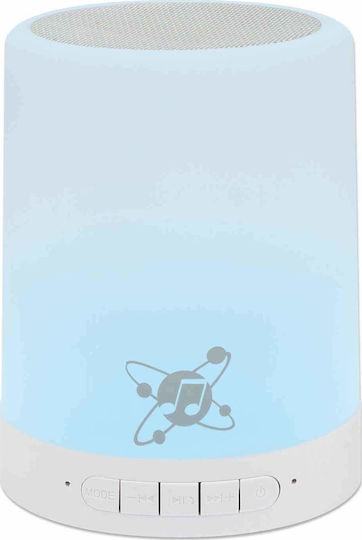 Manhattan Sound Science LED Speaker Ηχείο Bluetooth 3W με Διάρκεια Μπαταρίας έως 5 ώρες Λευκό