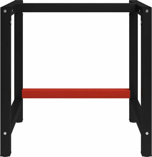 vidaXL Desk Base made of Metal Black - Red 80x57x79cm