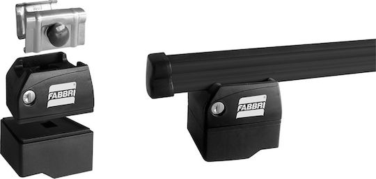 Fabbri Roof Bars Metallic 150cm. (with Roof Rack Legs) Black