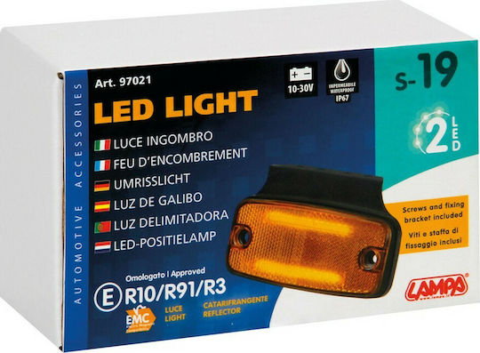 Lampa S19 Φως Όγκου Φορτηγού 10 - 30V - Πορτοκαλί L9702.1