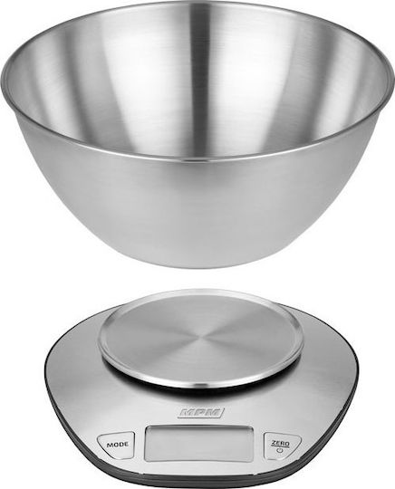 MPM Ψηφιακή Ζυγαριά Κουζίνας με Κάδο έως 5kg Ασημί