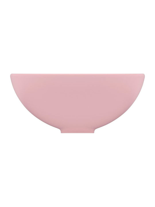 vidaXL Countertop Sink Ceramic 32.5x32.5x14cm Pink