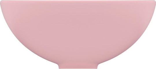 vidaXL Επικαθήμενος Νιπτήρας Κεραμικός 32.5x32.5x14cm Ροζ