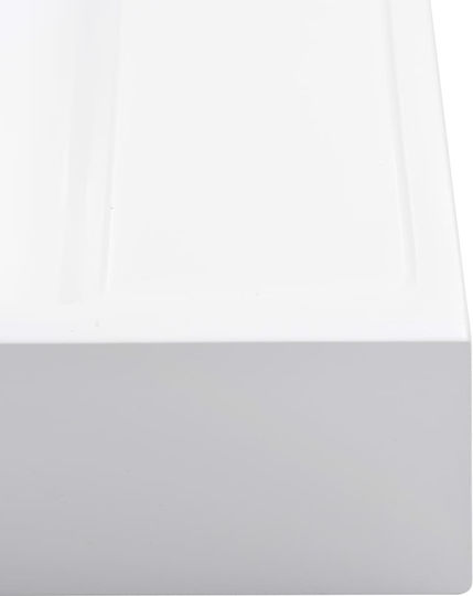 vidaXL Επικαθήμενος Νιπτήρας Μαρμάρινος 50x50x12.3cm Λευκός