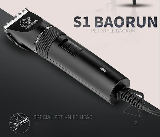BaoRun S1 Professional Επαγγελματική Κουρευτική Μηχανή Σκύλων Ρεύματος από Κεραμικό