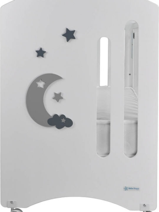 Bebe Stars Pătuț Bebeluși Azure Alb pentru Saltea 60x130cm
