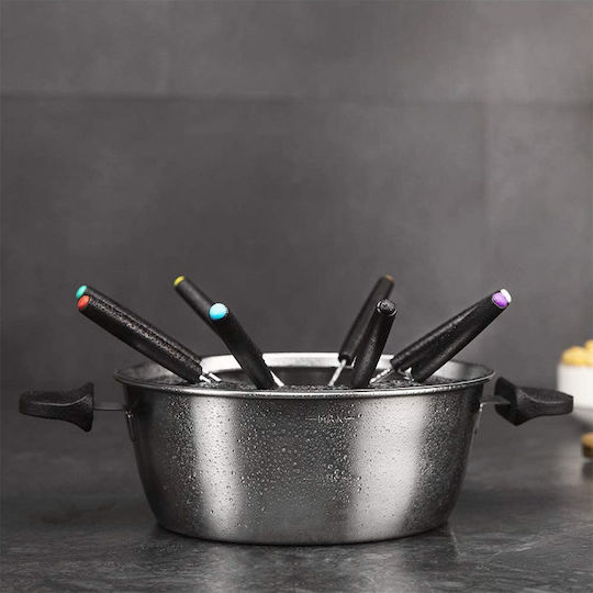 Cecotec Fun Gourmet Electric Stainless Steel Fondue Pot for 8 Persons Silver 1000W 17x24x31.5cm