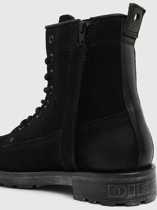 D-Throuper Ghete dama de piele Αρβυλάκια Negru