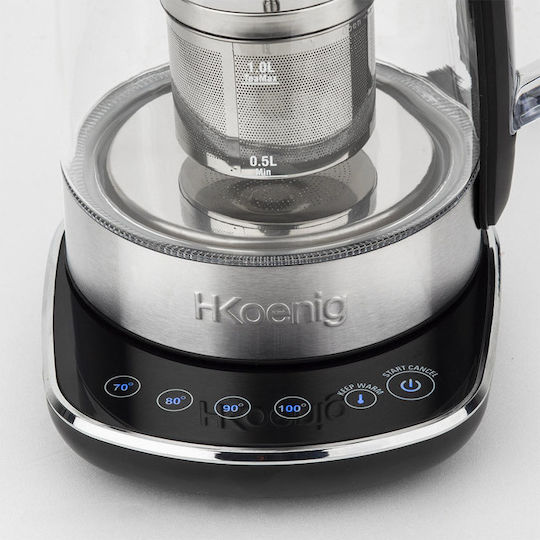 HKoenig Instant T Електрическа Кана 1.5л 2200W Сребриста