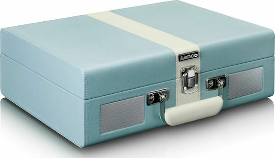 Lenco TT-110 TT110BW Βαλιτσάκι Πικάπ με Belt Drive, Προενίσχυση και Ενσωματωμένα Ηχεία Μπλε