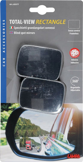 Lampa Καθρέπτης Αυτοκινήτου Totalview Πολλαπλής Τοποθέτησης Πρόσθετος Καθρέπτης Αυτοκόλλητος 6,4x4,5εκ