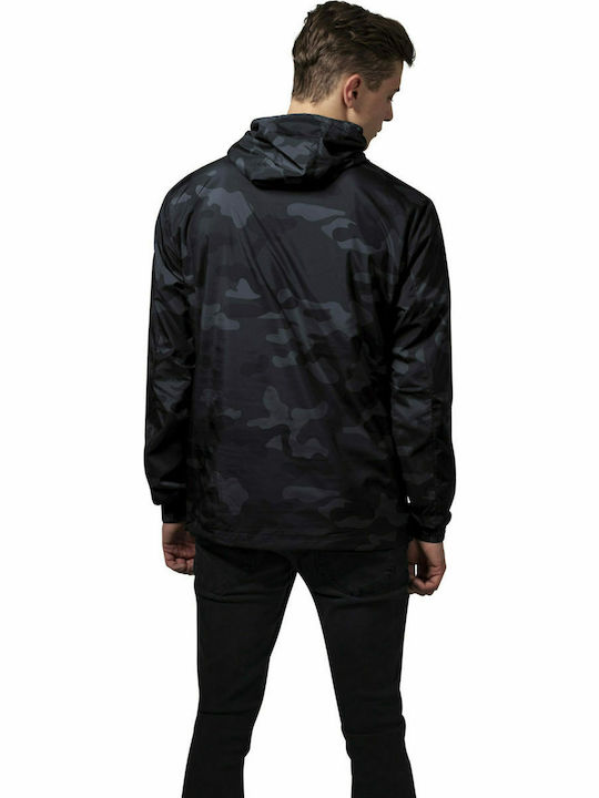 Urban Classics Herren Winter Jacke Winddicht Dark Camo