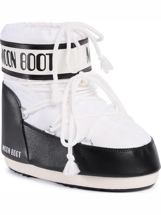 Snow Boots with Laces Icon Low White