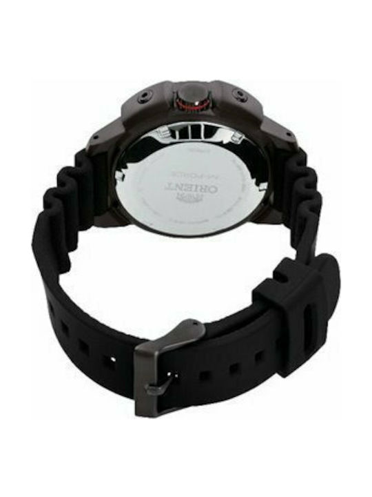 Orient Watch Battery with Black Rubber Strap