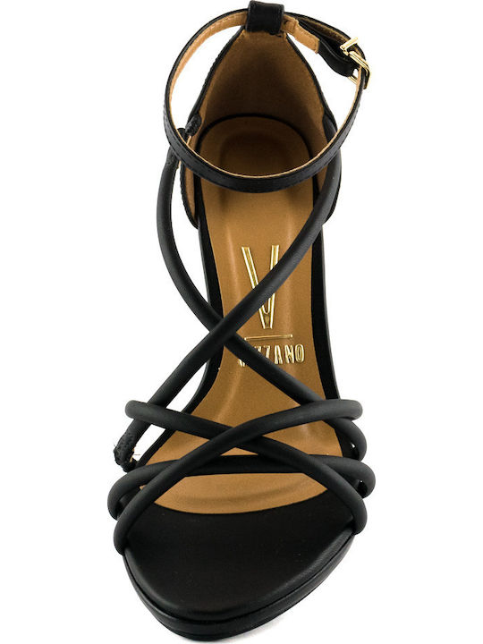 6210-474 Leather Sandals Black