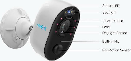 Reolink Lumus IP Surveillance Camera Wi-Fi Full HD 1080p Waterproof with Two-Way Communication
