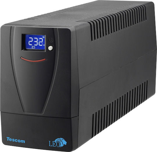 Tescom Leo LED 1000VA UPS Line-Interactive 600W με 4 Schuko Πρίζες