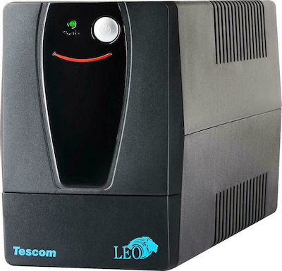 Tescom Leo LED 650VA UPS Line-Interactive 390W με 2 Schuko Πρίζες
