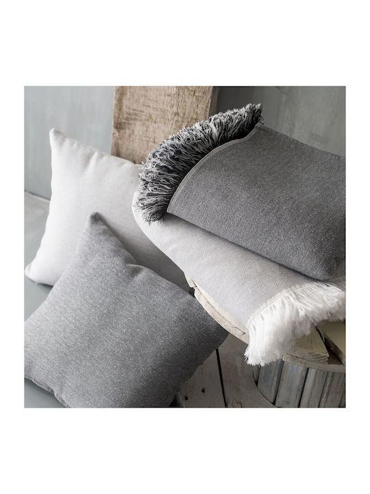 Rythmos Miller Four-Seater Sofa Throw 2 Sides Jacquard 180x330cm 01 Silver