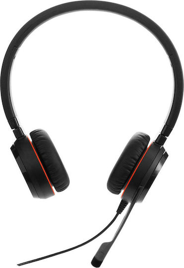 Jabra Evolve 30 II Duo Auf dem Ohr Multimedia-Headsets mit Mikrofon und Verbindung USB-A in Schwarz Farbe