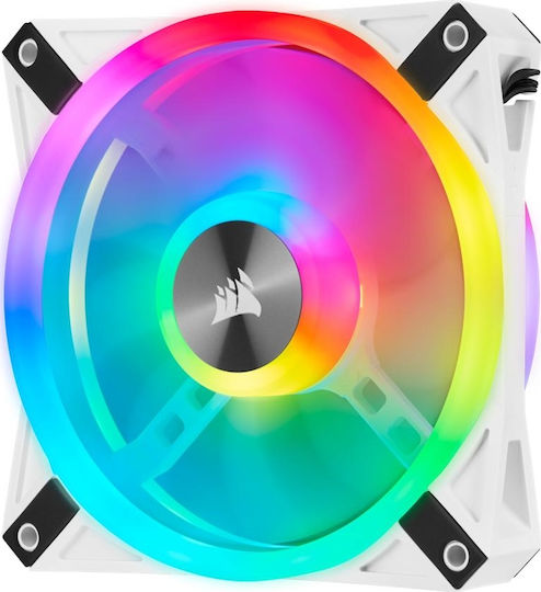 Corsair iCUE QL120 Case Fan 1500rpm 41.8cfm with RGB Lighting and 4-Pin PWM Connection White
