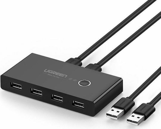 Ugreen Sharing Box Hub 4 Anschlüsse USB 3.0 mit Anschluss an einen Computer USB-A