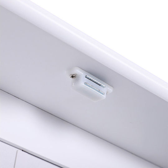 Kleankin 834-182 Rechteckiger Badezimmerspiegel aus MDF mit Regal & Schrank 56x58cm Weiß