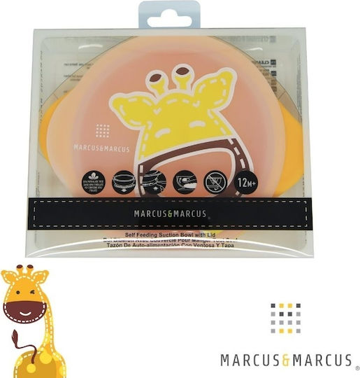 Marcus & Marcus Μπωλ Σιλικόνης με Καπάκι & Βεντούζα Giraffe