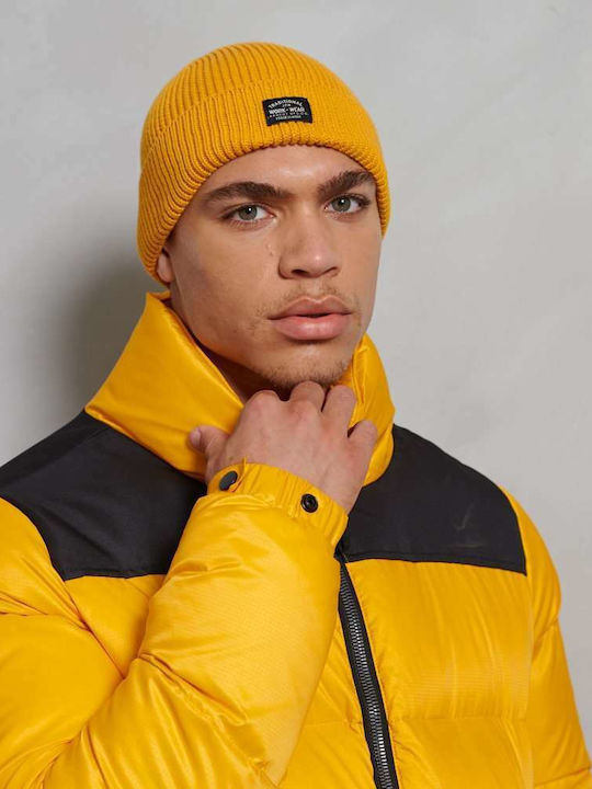 Storm Beanie Ανδρικός Σκούφος Πλεκτός σε Κίτρινο χρώμα