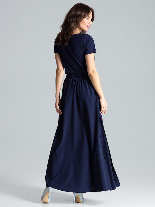 Lenitif L042 Maxi Dress Navy Blue