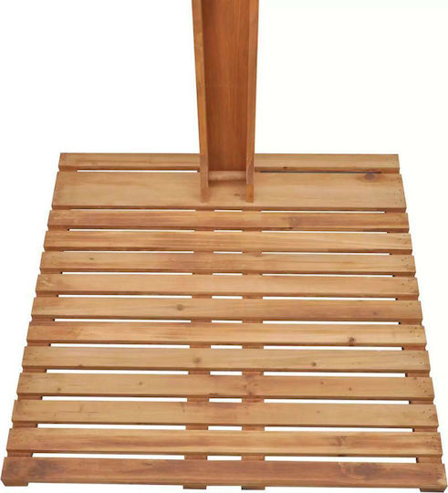 vidaXL Pool Shower Made of Natural Wood 75x75cm Brown