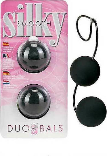 Seven Creations Duo Balls Silky Smooth Вагинални топки Черен
