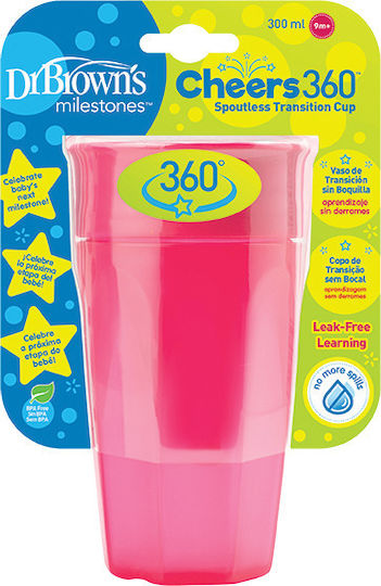 Dr. Brown's Baby Cup made of Plastic Pink 300ml for 9m+m+