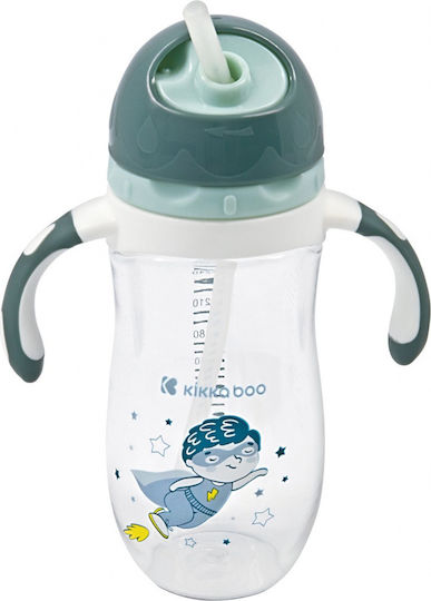 Kikka Boo Baby Cup with Handles and Straw Tritan Sippy made of Plastic Gray 300ml for 12m+m+