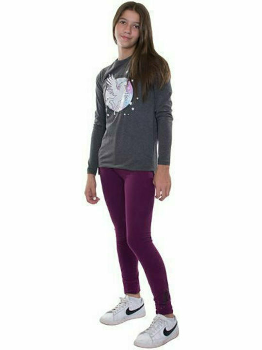 Joyce Kinder Set mit Leggings Winter 2Stück Gray