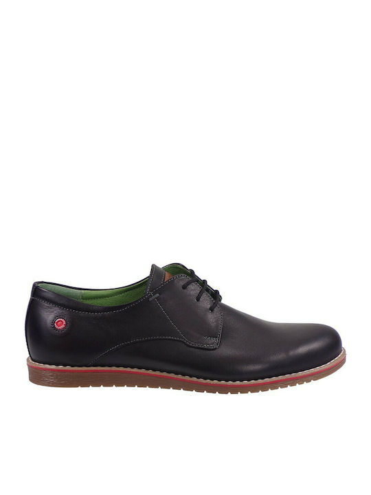 Robinson Leder Herren Freizeitschuhe Schwarz