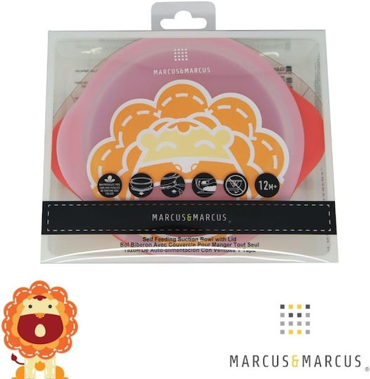 Marcus & Marcus Μπωλ Σιλικόνης με Καπάκι & Βεντούζα Lion